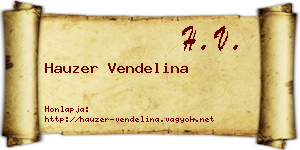 Hauzer Vendelina névjegykártya